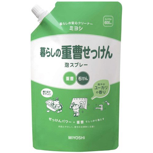 日本miyoshi 廚房浴室小蘇打清潔噴霧補充包600ml 蝦皮購物