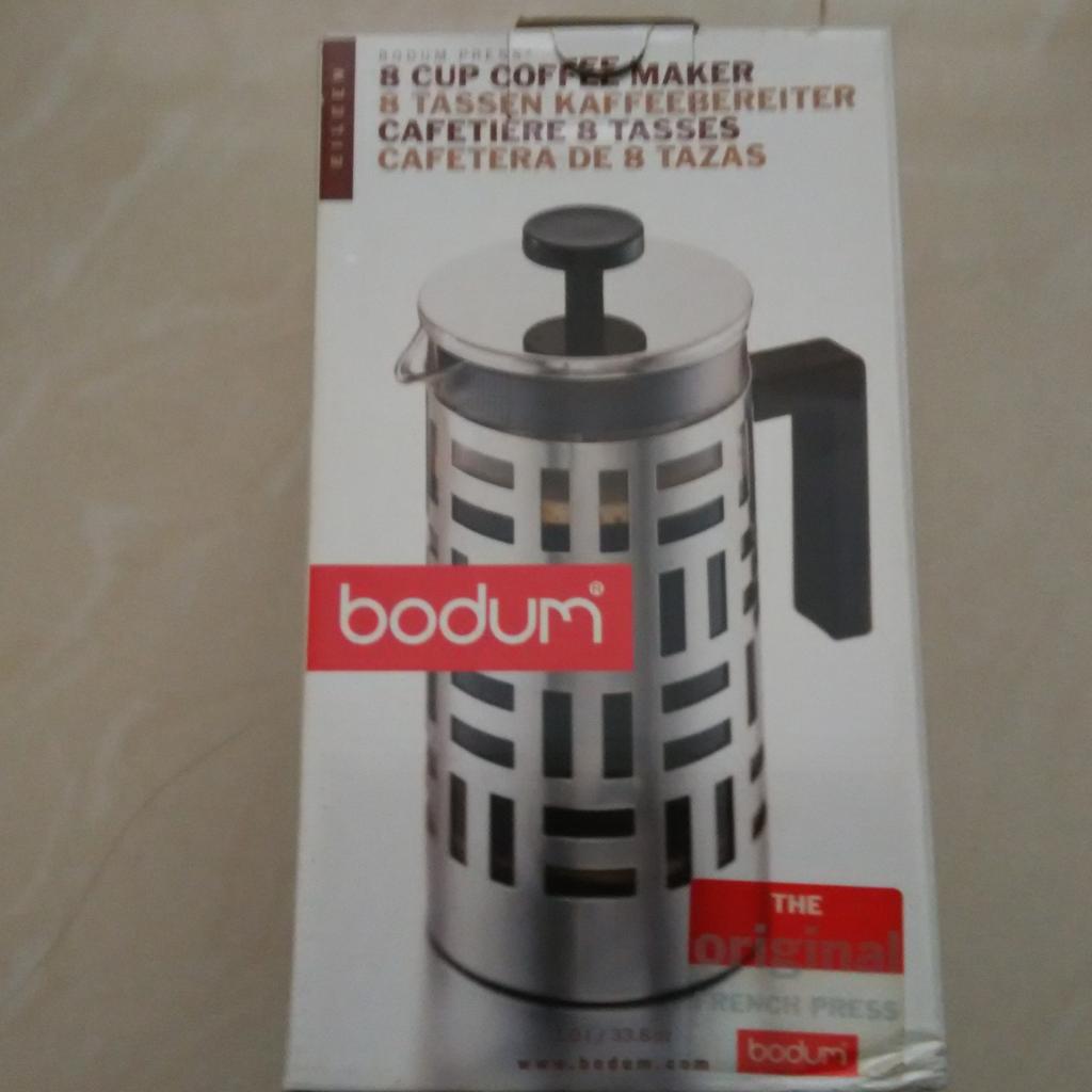 Bodum 波頓  French Press Coffee Maker, 8 cups, Chrome 經典絕版濾壓壺 1公升.