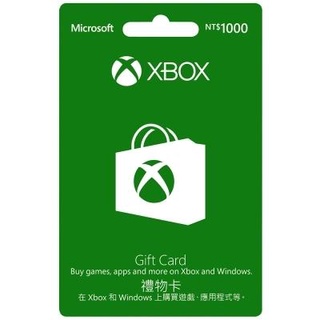 微軟 XBOX360 XBOXONE XBOX SERIES LIVE 點數卡 禮物卡 1000點 1000元 臺中