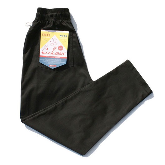 COOKMAN USA 231-83830 Chef Pants 廚師長褲 / 休閒長褲 (黑色) 化學原宿