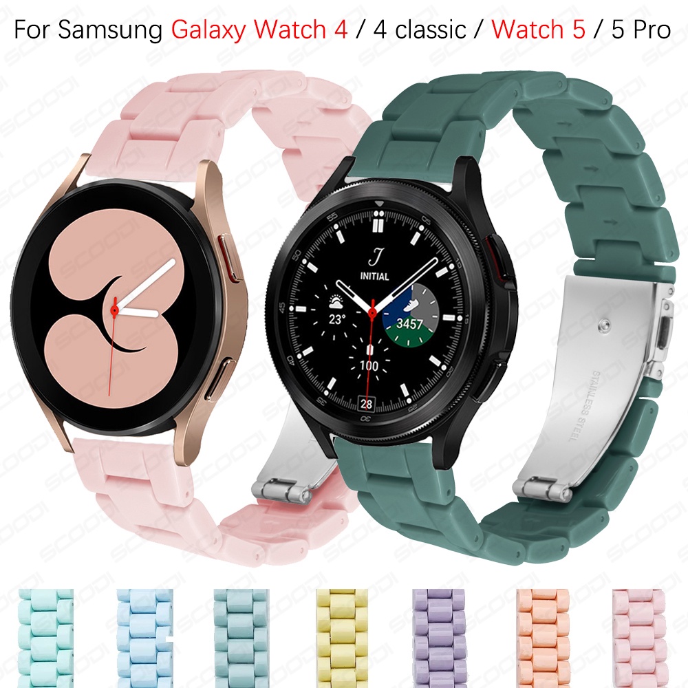 【SPG】糖果色樹脂錶帶 適用於 Samsung Galaxy watch 4 / 4Classic / watch錶帶