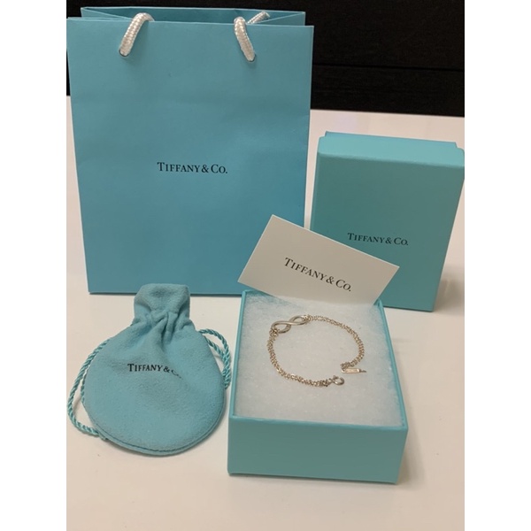 全新 正品 Tiffany &amp; Co. Infinity 系列 無限的愛 永恆 墜飾雙鍊式手鍊 925純銀