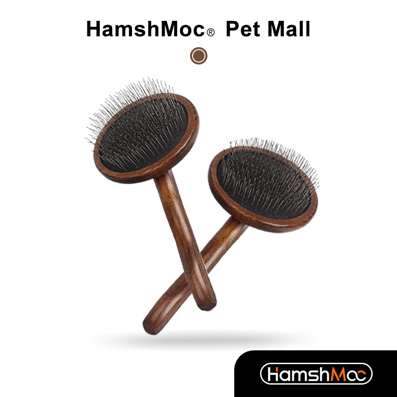 HamshMoc 寵物針梳 貓狗兔子梳子 按摩梳 脫毛除毛開解梳 寵物理毛器具 梳毛器 寵物美容 長短毛通用【現貨速發】