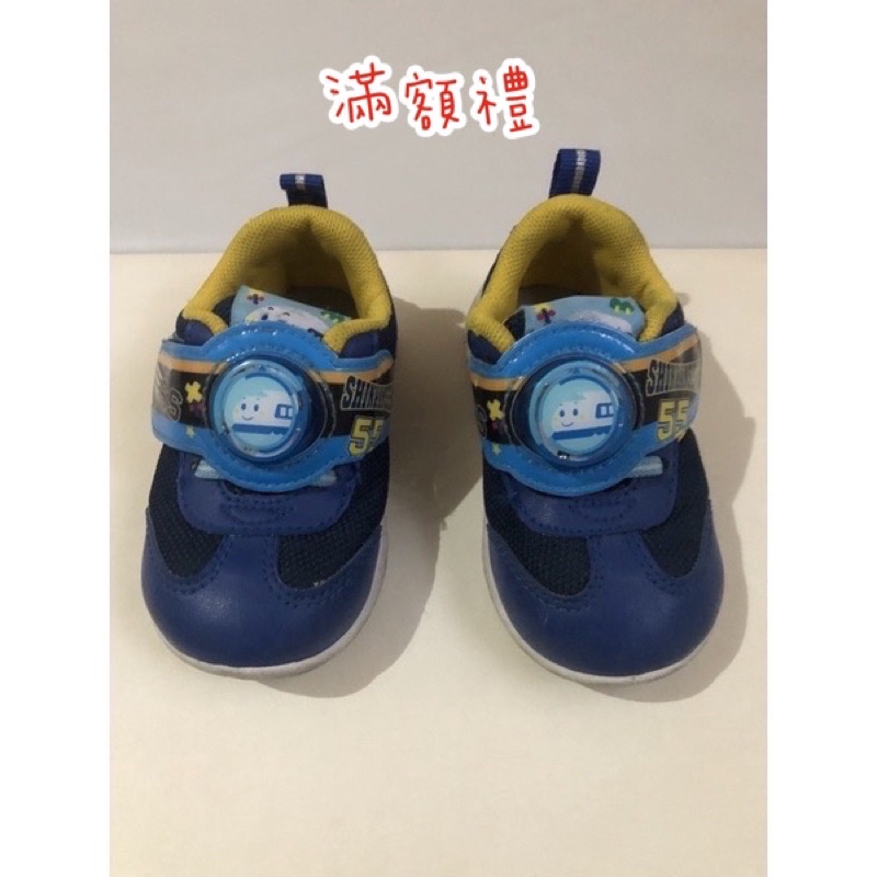 二手🌈滿額禮❗️SHINKANSEN新幹線火車 魔鬼氈設計 LED電燈系列14cm童鞋發亮運動球鞋