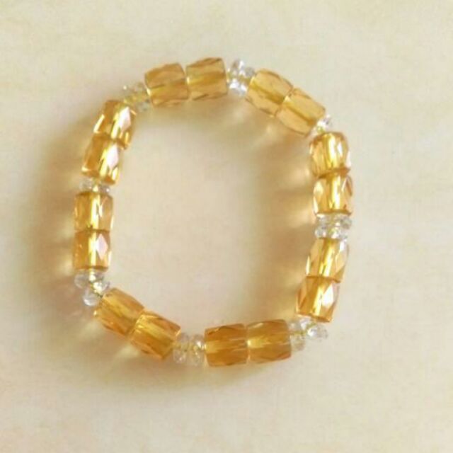 真品-黃水晶手環，增強財運