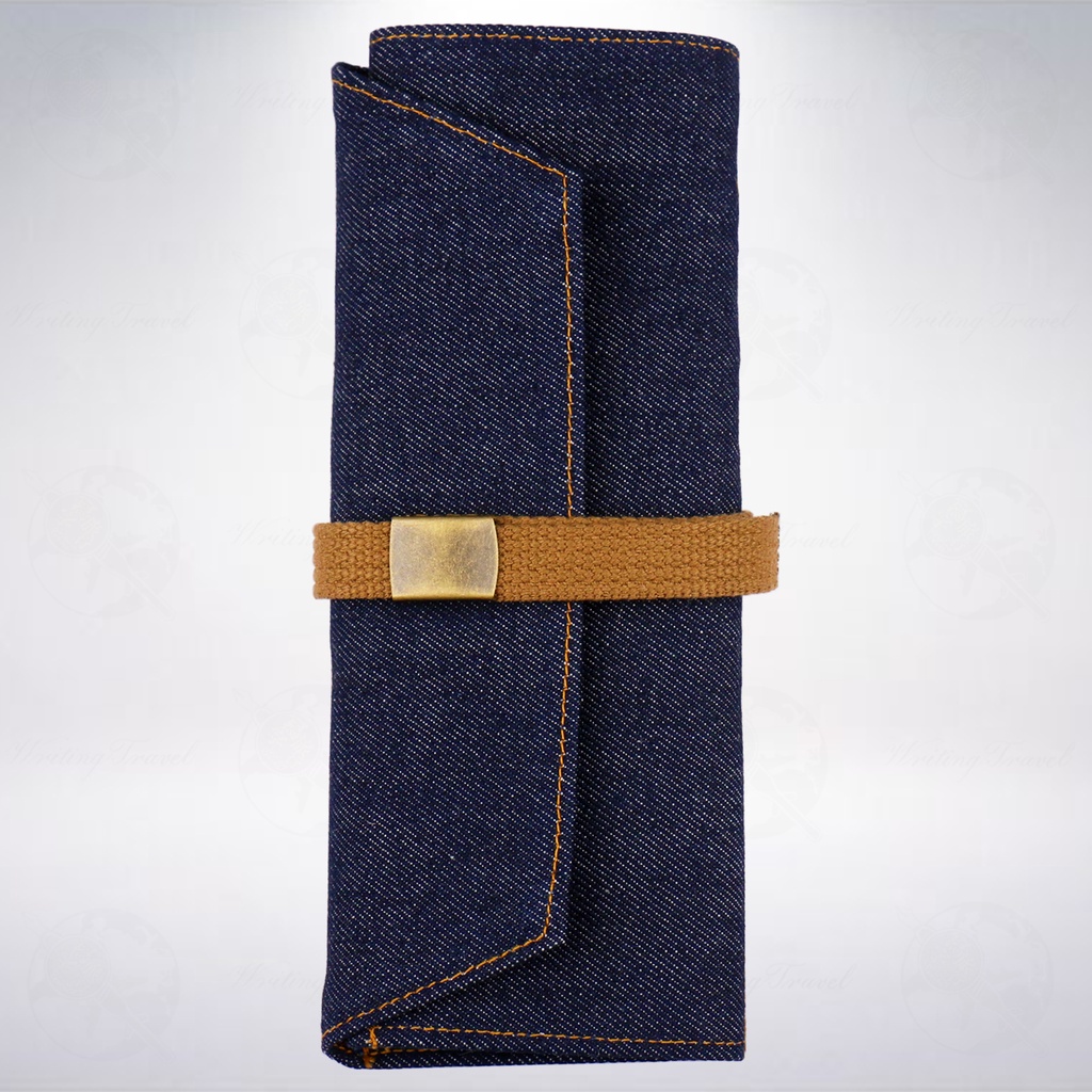 日本 LUDDITE 布製捲式筆袋: 岡山牛仔藍
