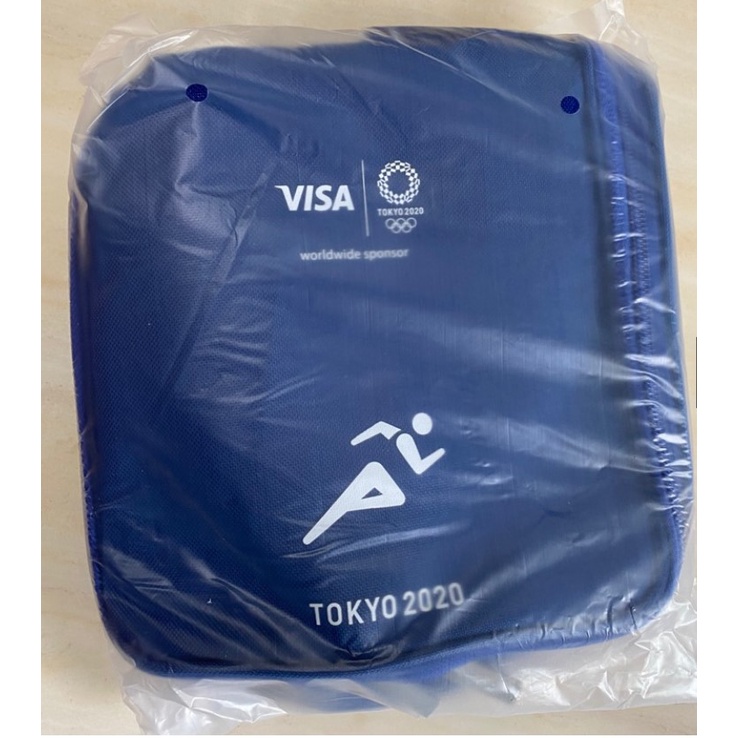 全新-TOKYO 2020 Visa 2020年東京奧運主題 旅行盥洗包 洗漱包 藍色 防潑水 旅行收納包 旅行用品