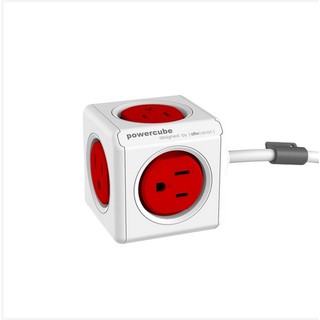 現貨 PowerCube 延長線 - 紅色(5面插座、3孔、線長1.5公尺)