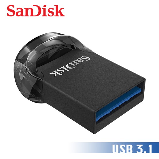 SanDisk CZ430 32G 64G 128G USB 3.1 Ultra Fit 讀取130MB 隨身碟 典雅黑