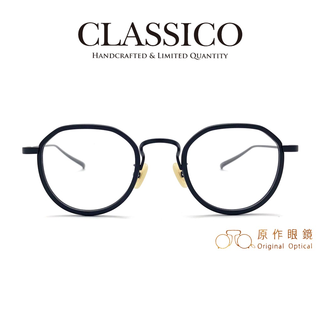 台灣 CLASSICO 眼鏡 M8 (消光黑) 純鈦 文青 復古鏡框 半手工眼鏡【原作眼鏡】