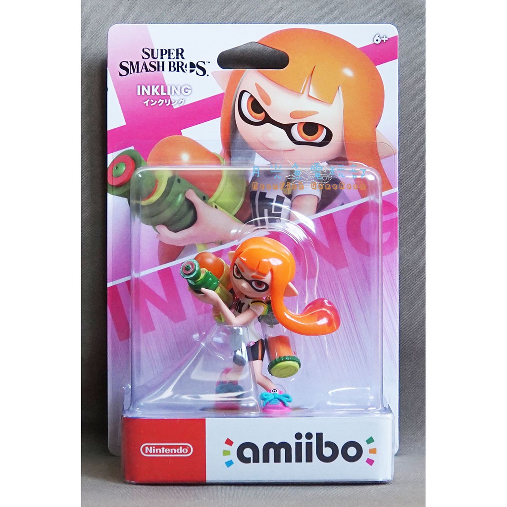 【月光魚 電玩部】現貨全新 amiibo INKLING 橘色 女孩 任天堂明星大亂鬥 漆彈大作戰 3DS NS