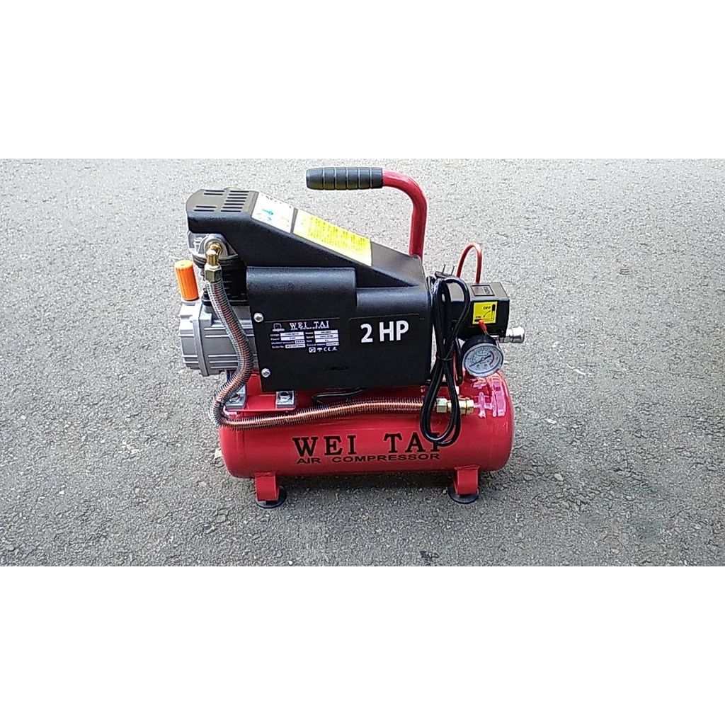 空壓機 2HP*9L 附快速接頭 110V 加送風管及風槍  (多用途吹塵、汽機車腳踏車打氣)