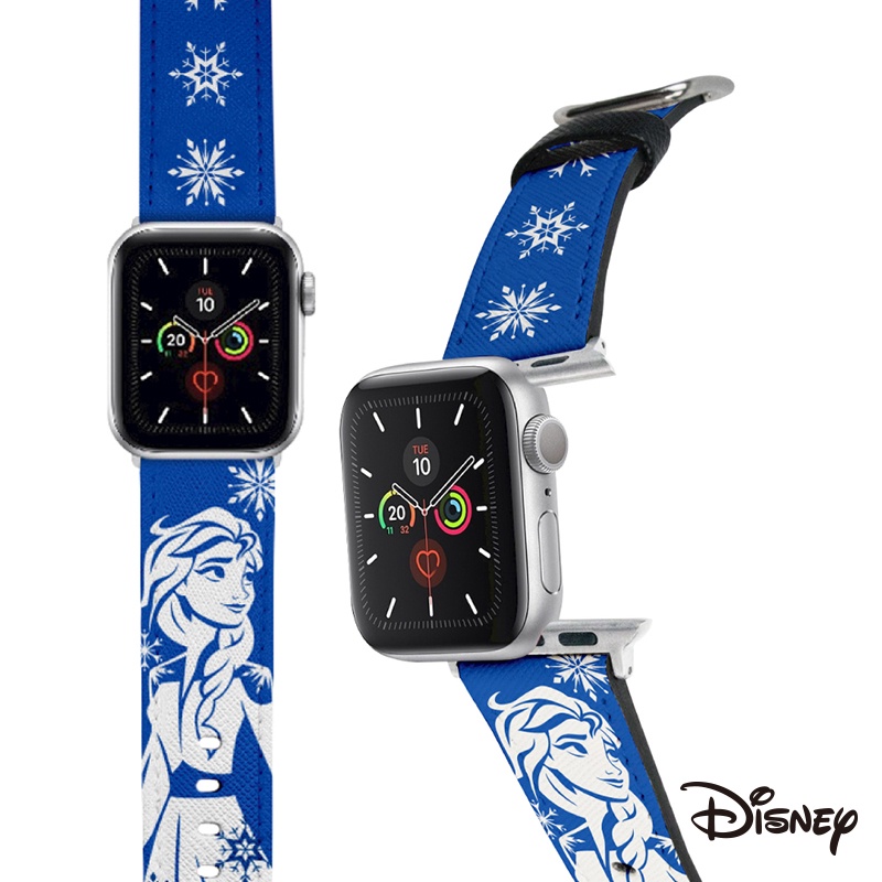 迪士尼｜冰雪奇緣皮革錶帶Apple Watchband 愛紗 公主 冰雪 配件 Apple錶帶 KW062 文具旗艦店