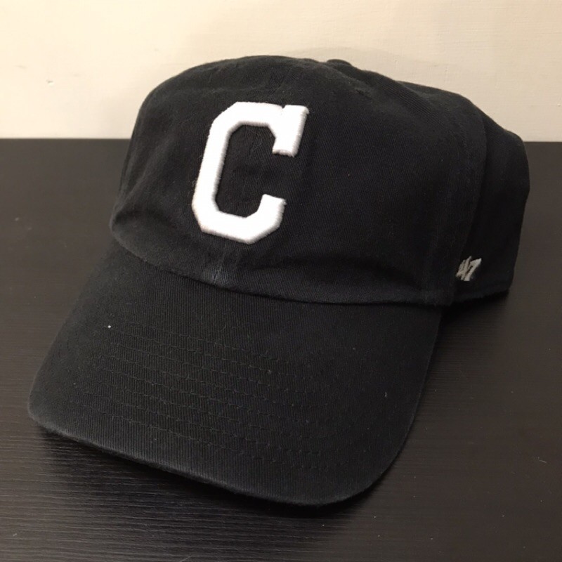 【Mr.90s】47brand MLB Cleveland Indians 克里夫蘭印地安人 老帽 彎帽 黑色