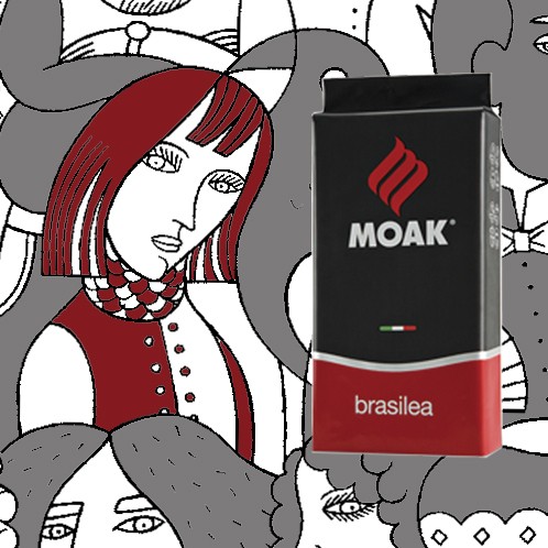 MOAK咖啡豆-義大利原裝1公斤（kg）透氣閥包裝-買就加送義大利可可粉隨身包*4，數量有限送完為止～