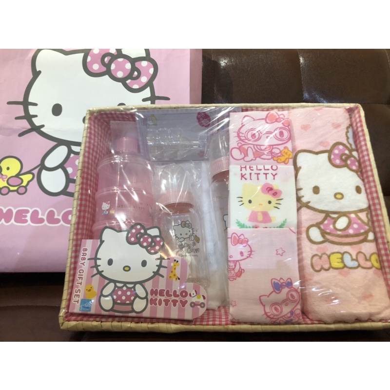 （正版授權）凱蒂貓禮盒 Hello Kitty禮盒/彌月/新生兒/玻璃奶瓶