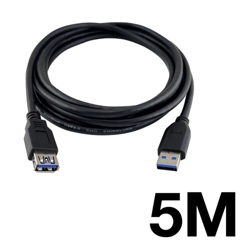POLYWELL USB3.0 Type-A公對A母 5米 高速延長線 3A 5Gbps 台灣現貨