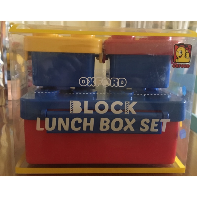 韓國 OXFORD 樂高積木便當盒 3入組 (兒童餐具 樂高餐盒 水果盒)