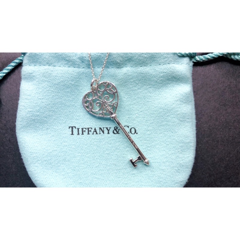 ［全新］Tiffany&amp;Co. 蒂芙尼 Tiffany Keys 愛心 鑰匙 純銀 項鍊 絕版品