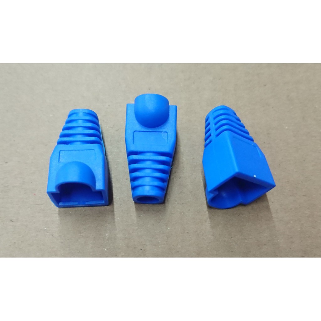 Rj45 水晶頭套水晶頭護套網路頭保護套網路保護適用cat5 Cat6 Cat6a Cat7 網路線藍色灰色 蝦皮購物