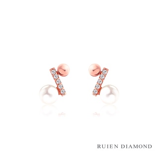 【RUIEN DIAMOND 瑞恩鑽石】韓國輕珠寶 飾品 配件 14K 玫瑰金 耳環 JE6455