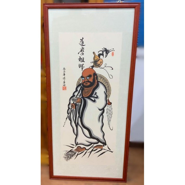 二手家具宏品 台北全新中古傢俱賣場推薦(中) T022701*達摩祖師字畫*藝品 2手家電買賣 古董家具藝品 新竹台北