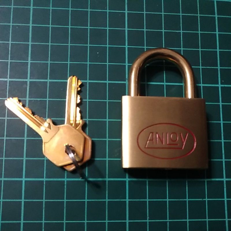 同號鎖ANLOY銅鎖1 1/2"  40mm(1個附2支鑰匙)