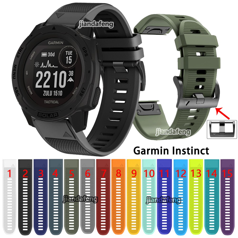 Garmin Instinct 2 手錶的運動矽膠快速貼合錶帶