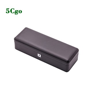5Cgo【鴿樓】碳纖維皮質手工打造手錶盒手錶鐘錶禮盒 六格木質機械表展示收藏收納盒定製五金件帶鎖 54075295525