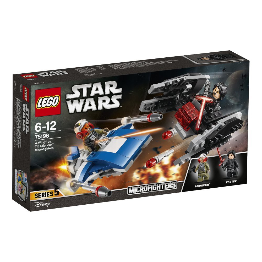 ||一直玩|| LEGO 75196 A-Wing vs. TIE Silencer Microfighters