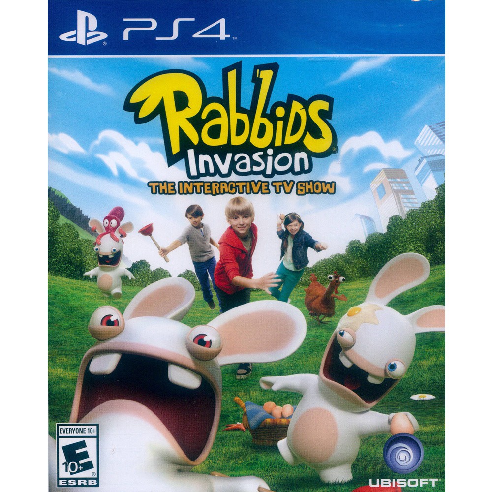 PS4 瘋狂兔子全面侵略 TV 互動遊戲 英文美版 Rabbids Invasion【一起玩】(現貨全新)