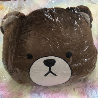 (全新) 熊大造型抱枕、暖手枕