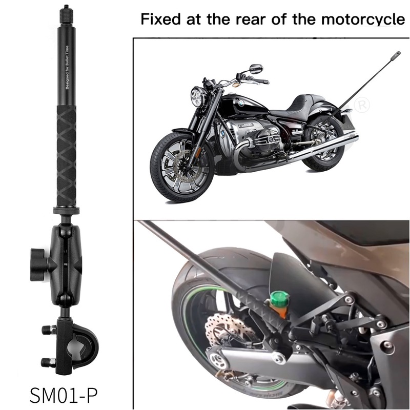 適用於 Insta360 One R X GoPro 隱形自拍杆配件的摩托車自行車相機支架車把夾安裝支架
