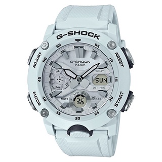 CASIO G-SHOCK GA-2000S-7A 雙顯電子錶(白)