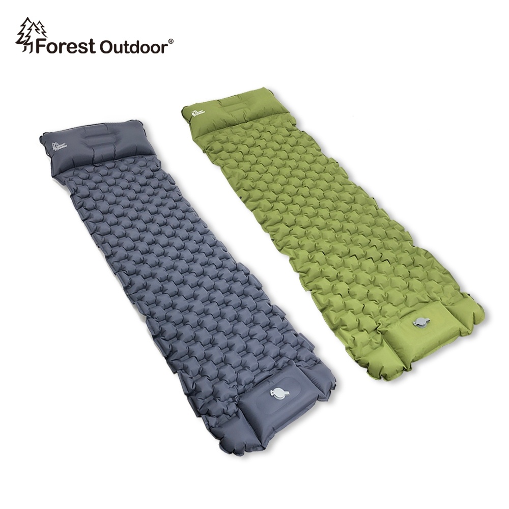 【愛上露營】Forest Outdoor TPU超輕量充氣床2.0 充氣幫浦 腳踏 兩色可選 露營防潮墊 帳篷 蛋巢睡墊