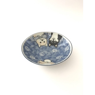 有發票/東昇瓷器餐具=日本進口柴犬6.5吋湯盤 (藍)