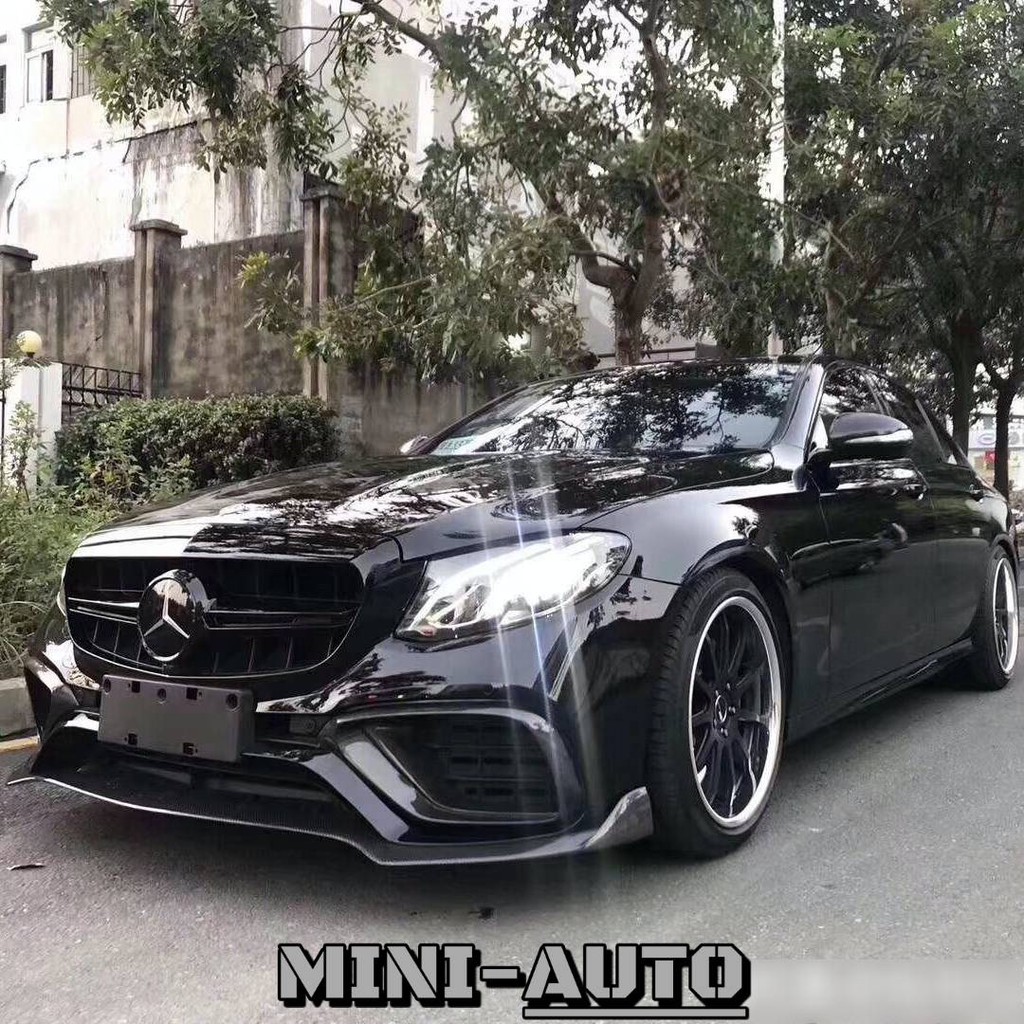 MINI-AUTO☑️ E63大包 B款 碳纖維前下擾流 前下巴套件 直上改裝 改保桿用 BENZ W213 副廠 賓士