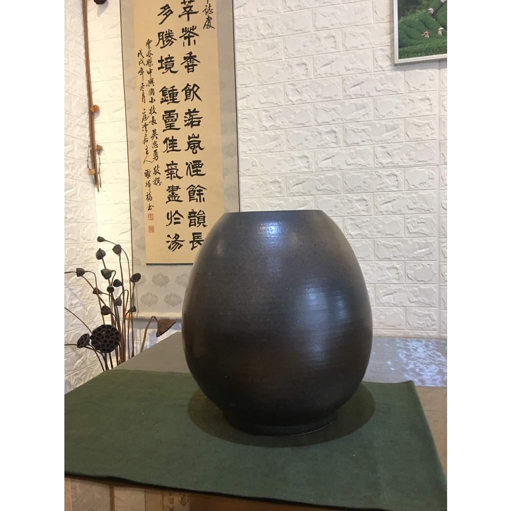 (惜福品，請詳閱說明)【森嵐選物】台灣陶藝家。林榮華老師創作花器。手拉胚。