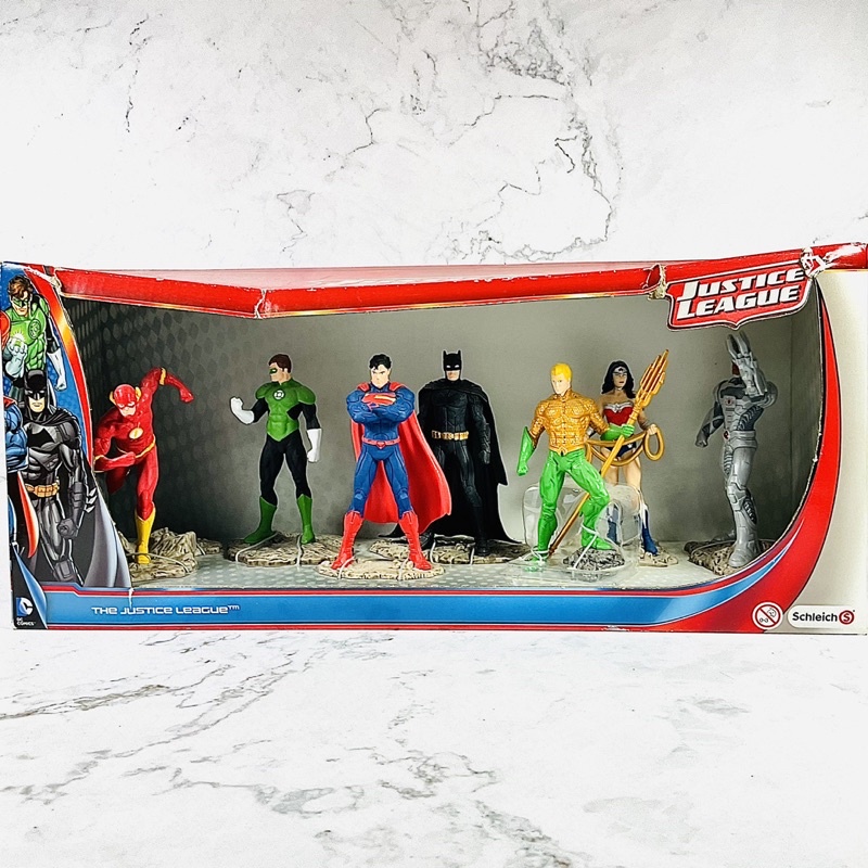 德國 思樂 Schleich DC 正義聯盟 套裝 超人 蝙蝠俠 閃電俠 綠光俠 鋼骨 神力女超人 公仔 P102