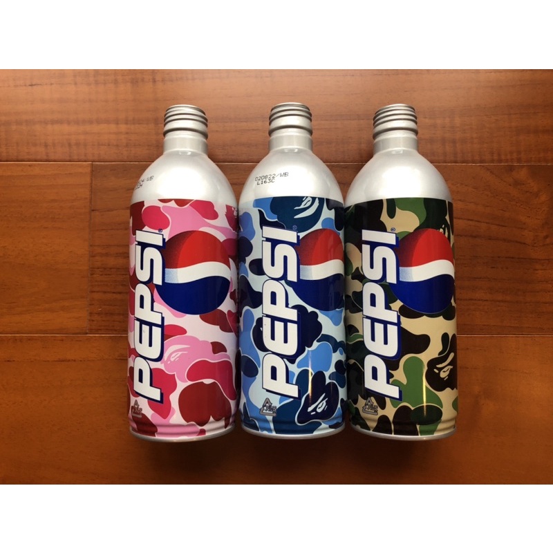 絕版 早期 Ape x Pepsi 百事可樂 聯名商品 NIGO 綠迷彩 藍迷彩 粉紅迷彩 三色 鋁罐