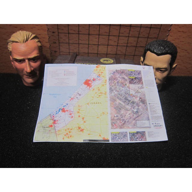 U2參二情報部門 FS以色列1/6軍用地圖一張 mini模型