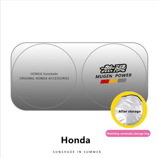 HONDA 汽車擋風玻璃遮陽罩適用於本田防紫外線車罩思域飛度 Jazz VEZEL Accord Odyssey UR-