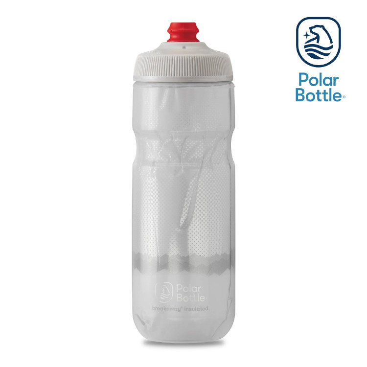 Polar Bottle 20oz 雙層保冷噴射水壺 RIDGE 白-銀 / 單車水壺 自行車水壺 保冷水壺