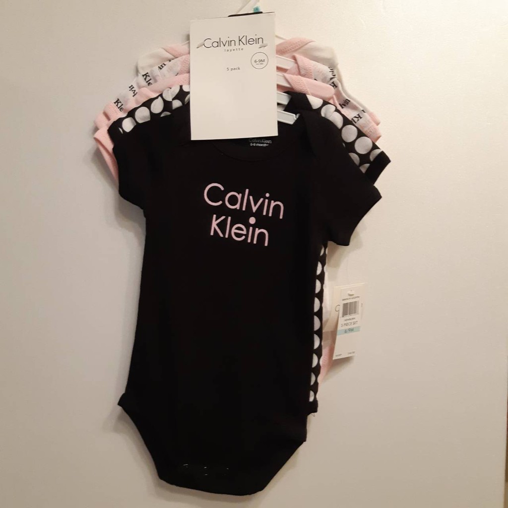 嬰兒 | Calvin Klein 短袖包屁衣 一組五件 | SIZE：6-9個月【may’s yard】