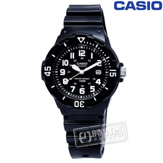 CASIO / 卡西歐潛水概念簡潔時標防水橡膠手錶 黑色 / LRW-200H-1B / 32mm