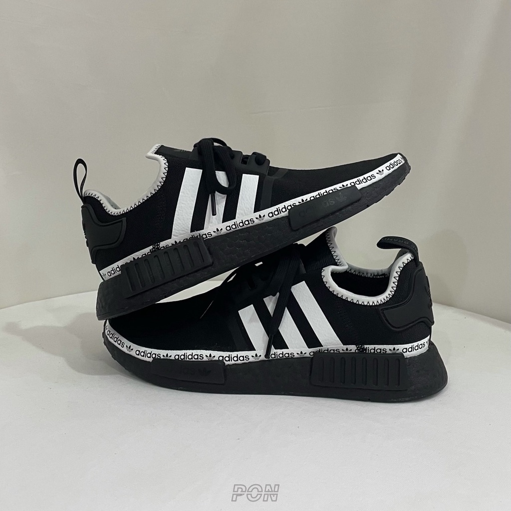 【PON】現貨秒發 ADIDAS ORIGINALS NMD R1 串標 日文 黑魂 黑白 全黑 情侶 FV8729