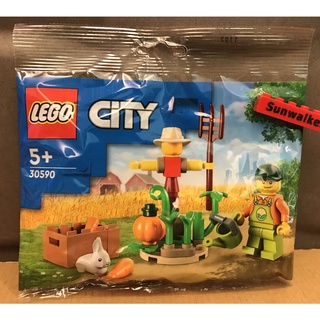 【積木2010】樂高 LEGO 30590 農夫與稻草人 / 兔子 南瓜 農場 田園 / CITY 全新未拆 袋裝樂高