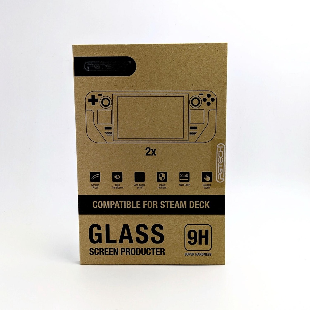 PGTECH 鋼化玻璃貼2入 適 Valve Steam Deck 遊戲主機 9H 鋼化膜保護貼 0.33mm 2.5D