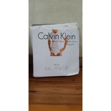 Calvin Klein CK 男純棉短袖V領內衣 L號 1件件賣