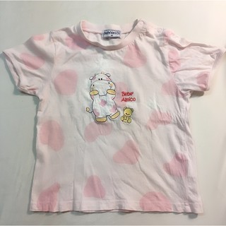 BEBE Amico 小牛造型舒適棉質睡衣 4Y短袖上衣 二手